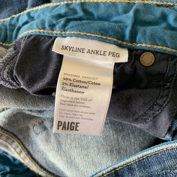 PAIGE Skyline Skinny Ankle Peg Jeans - Picture 6 of 8
